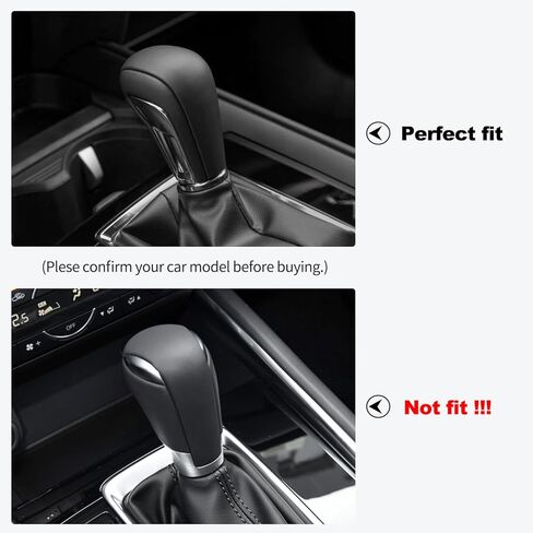 Trim for Mazda M3 CX-30 CX-50 Accessories Auto Gear Shift Knob Cover Trim Cap Protector Interior Sport Style - Carbon Fiber Grain (A1) in Saudi Arabia