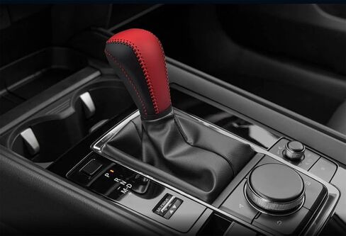 Trim for Mazda M3 CX-30 CX-50 Accessories Auto Gear Shift Knob Cover Trim Cap Protector Interior Sport Style - Carbon Fiber Grain (A1) in Saudi Arabia
