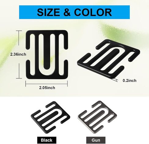 QBUC Car Seatbelt Adjuster Metal Seat Belt Clips Universal Seatbelt Buckle Suitable for Adult Kid Pregnant Fat People Comfortable Seat Belt Positioner 2Pcs (Black) in Saudi Arabia