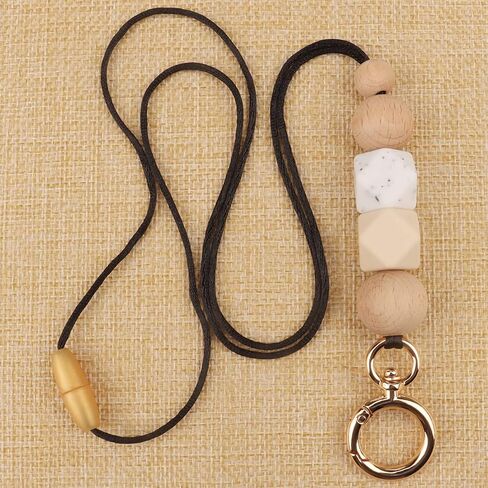 Lanyards for ID Badges Keys for Women Teachers, Super Cute & Safety Breakaway Silicone Beaded Lanyard Key Chain Holder for School Student Nurse Gift Idea in Saudi Arabia