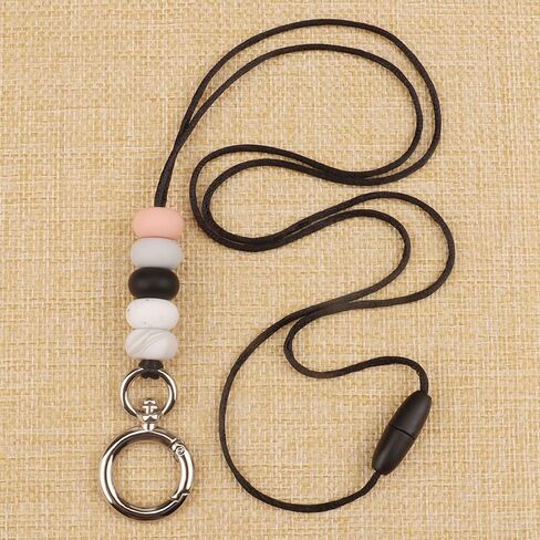 Lanyards for ID Badges Keys for Women Teachers, Super Cute & Safety Breakaway Silicone Beaded Lanyard Key Chain Holder for School Student Nurse Gift Idea in Saudi Arabia