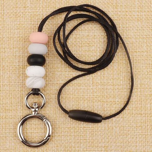 Lanyards for ID Badges Keys for Women Teachers, Super Cute & Safety Breakaway Silicone Beaded Lanyard Key Chain Holder for School Student Nurse Gift Idea in Saudi Arabia