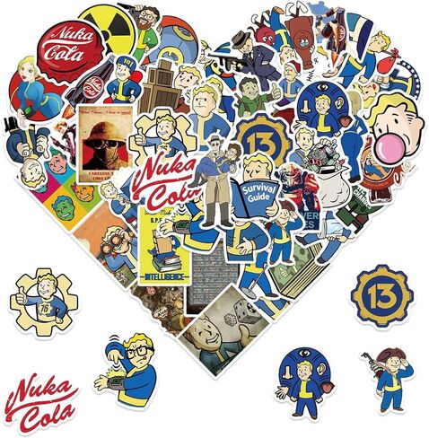 50 قطعة من ملصقات ألعاب السقوط الرائعة من الفينيل ملصقات بضائع السقوط للأطفال والمراهقين والبالغين مقاومة للماء من الفينيل ملصقات ألعاب كرتونية لزجاجة المياه وأمتعة الكمبيوتر المحمول (تداعيات) in Kuwait