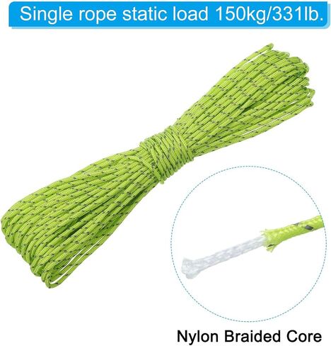PATIKIL 65 Feet Reflective Guyline Camping Paracord, 2mm Tent Cord Guyline Rope Nylon Paracord Rope for Camping Tent Tarp Hiking, Dark Blue (20M) in Saudi Arabia