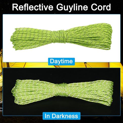 PATIKIL 65 Feet Reflective Guyline Camping Paracord, 2mm Tent Cord Guyline Rope Nylon Paracord Rope for Camping Tent Tarp Hiking, Dark Blue (20M) in Saudi Arabia