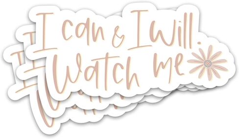 3PCS Motivational Positive 3" Sticker, Vinyl Waterproof Inspirational Quote Decal, Can & Will Encouraging Sticker for Laptop Water Bottle Notebook 3 Inches in Kuwait