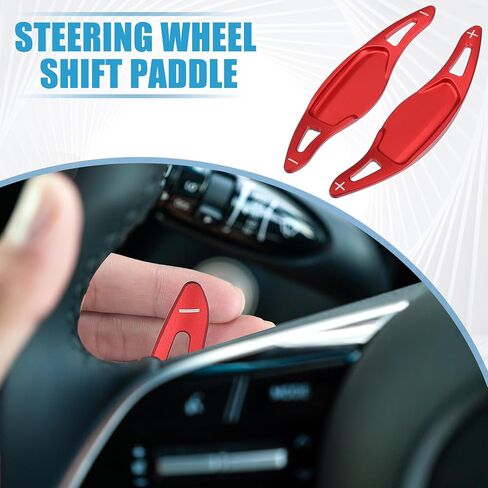 Steering Wheel Shift Paddle Cover Shifter Extension for Kia 2018-2022 Aluminum Alloy Black (Set of 2) in Saudi Arabia