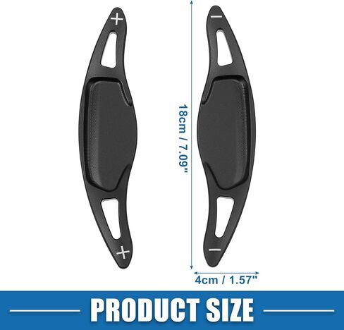 Steering Wheel Shift Paddle Cover Shifter Extension for Kia 2018-2022 Aluminum Alloy Black (Set of 2) in Saudi Arabia