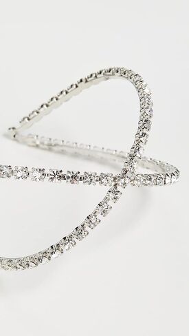 عصابة رأس نسائية من LELET NY مصنوعة من الكريستال، شفافة/روديوم، مقاس واحد in Kuwait