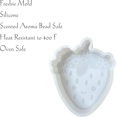 Strawberry Car Freshie Silicone Mold 4 x 3.25 x 1.2" inches Fruit Summer Tropical Bundle Beach for Scented Aroma Beads Oven Safe up to 450 F Freshie Supplies Drink Island in Saudi Arabia