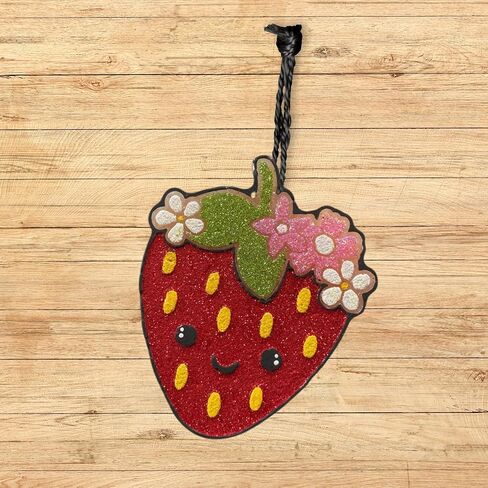 Strawberry Car Freshie Silicone Mold 4 x 3.25 x 1.2" inches Fruit Summer Tropical Bundle Beach for Scented Aroma Beads Oven Safe up to 450 F Freshie Supplies Drink Island in Saudi Arabia
