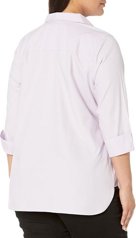 Foxcroft Women's Pandora 3/4 Sleeve Solid Pinpoint Tunic in Saudi Arabia