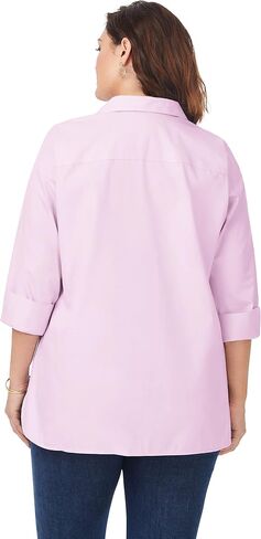 Foxcroft Women's Pandora 3/4 Sleeve Solid Pinpoint Tunic in Saudi Arabia