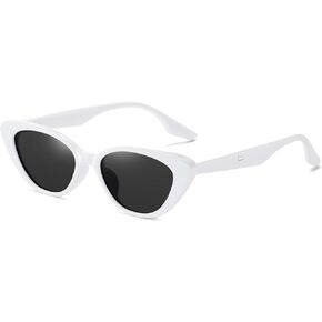 Narrow Cat Eye Sunglasses for Women Vintage Clout Goggles Shades Trendy Chunky Sun Glasses SH1037