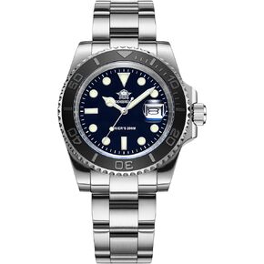 ADDIESDIVE 41mm Quartz Dive Watch for Men Waterproof 200M Brushed Stainless Steel Band Luminous Dial…