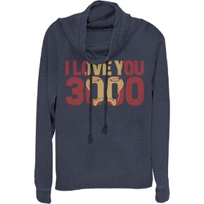 Fifth Sun Marvel Universe Love You 3000 Women's Long Sleeve Cowl Neck Pullover