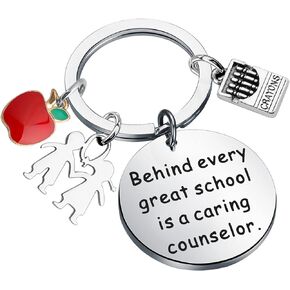 School Counselor Keychain Counselor Gifts Behind Every Great School Is A Caring Counselor Gift for Principal Consultant