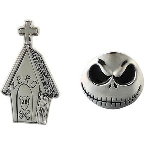 Jack Skellington Zero Doghouse Master of Fright Lanyard Lapel Pin Box Set OSFA