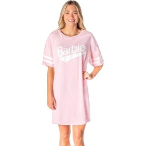 INTIMO Barbie Womens' Classic Retro Title Logo Nightgown Sleep Pajama Shirt