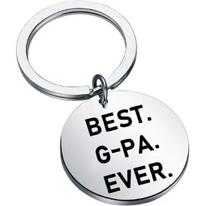 CENWA Best G-pa Ever Keychain for Grandpa Birthday Father's Day or Christmas Gifts for Grandfather G-pa Gift
