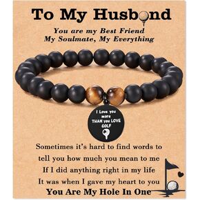 Tarsus Golf Gifts for Dad Husband Best Golf Bracelet Fathers' Day Gifts Christmas Birthday Anniversary Golf Gifts for Men
