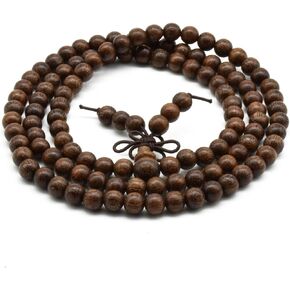 Unisex Natural Silkwood Tibetan Buddhism Meditation Prayer Bead Necklace Japa Mala Beads Bracelets