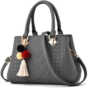 Handbags for Women Top Handle Purse Faux Leather Satchel Bag Medium Tote Bags Shoulder Crossbody Bag Ladies Handbag