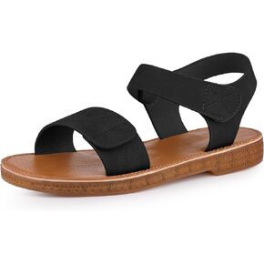 Allegra K Women's Crisscross Straps Open Toe Ankle Strap Flat Sandals