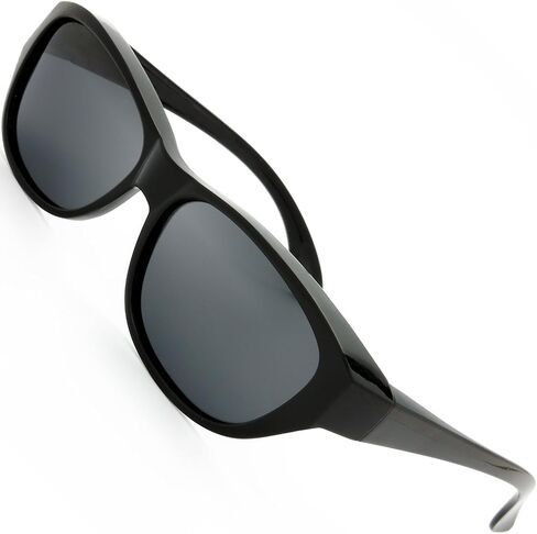 The Fresh HD Polarized Wrap Around Shield Sunglasses for Wide Prescription Glasses Gift Box in Saudi Arabia