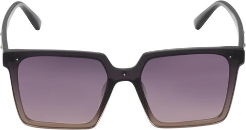 نظارات شمسية نسائية من TAHARI Th848 شفافة من الكريستال بنسبة 100% من الأشعة فوق البنفسجية 400 واقية مربعة الشكل. هدايا أنيقة لها، 145 ملم in Kuwait