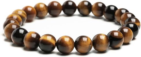 Handmade Stretch Protection Bracelet for Women Men, 8MM(0.31") Natural Polished Beads Healing Crystals Quartz, Unisex Yoga Beaded Stone Bracelets for Gifts in Saudi Arabia