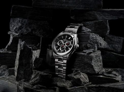 فستان Alpina للرجال من الفولاذ المقاوم للصدأ، كوارتز كرونوغراف سويسري، كريستال ياقوتي، 42 ملم in Saudi Arabia
