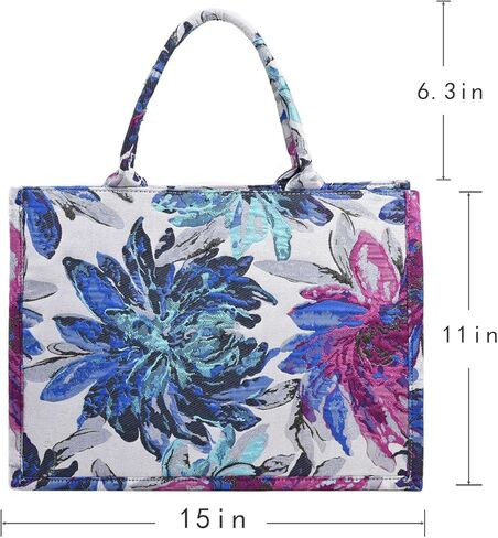 الأزياء الفاخرة رسمت حقيبة قماش حقيبة يد سعة كبيرة التطريز الرجعية حقيبة كتف رائعة in Kuwait