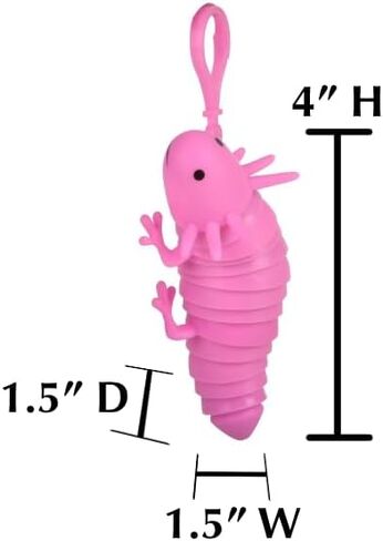 مشابك او سلاسل مفاتيح ملونة من اكسولوتل 4 انش، 4 قطع (اكسولوتل الحسية، 4 قطع) in Kuwait