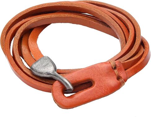 اوربان جويليري سوار ملتف من الجلد الطبيعي للرجال مع مشبك خطاف معدني (بني جملي) in Kuwait