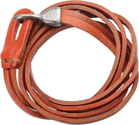 اوربان جويليري سوار ملتف من الجلد الطبيعي للرجال مع مشبك خطاف معدني (بني جملي) in Kuwait