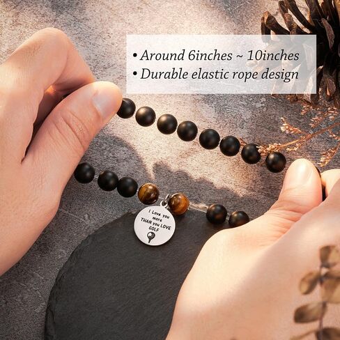 Tarsus Golf Gifts for Dad Husband Best Golf Bracelet Fathers' Day Gifts Christmas Birthday Anniversary Golf Gifts for Men in Kuwait