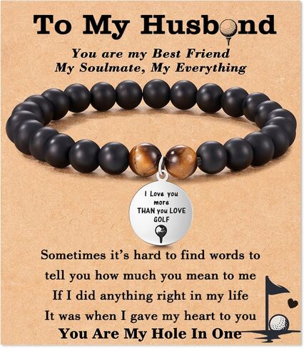 Tarsus Golf Gifts for Dad Husband Best Golf Bracelet Fathers' Day Gifts Christmas Birthday Anniversary Golf Gifts for Men in Kuwait