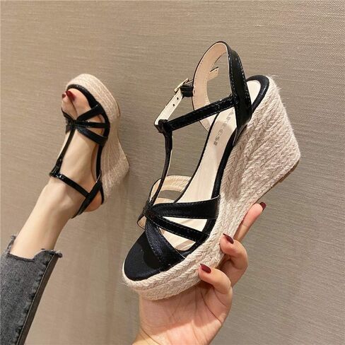صندل MAKEGSI نسائي بكعب عريض جميل مفتوح عند الأصابع وكعب على شكل حرف T in Kuwait