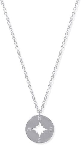 Boma Jewelry Sterling Silver Compass Necklace, 18 Inches in Saudi Arabia
