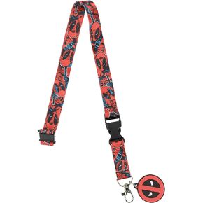 حبل قصير بشعار قناع ديدبول مقاس 55.88 سم مع كم لبطاقة الهوية in Kuwait