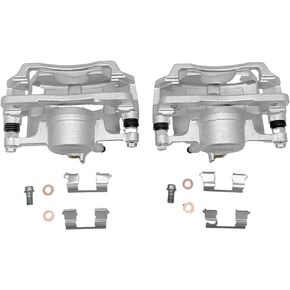 2Pcs Brake Caliper Assembly with Bracket Compatible with Honda Civic 1996-2011 for Acura EL 1997-2000 for Honda Insight 2010-2014- Front Driver and Passenger Side 19-B1832, 19-B1833