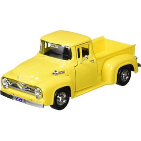 Motor Max 1:24 W/B American Classics 1955 Ford F100 Pick Up Diecast Truck, Yellow
