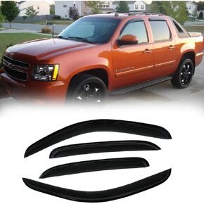 Side Window Wind Deflector,4pc Outside Tape-On Rain Guards Set, Window Visor fit for 1999-2006 Chevy Silverado&GMC Sierra 1500/2500/3500/2500HD and 2007 HD Classic Extended Cab 94044