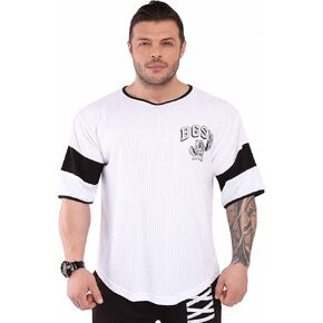 Men's Workout T-Shirt | Short Sleeve Oversize Bodybuilding and Fitness Top