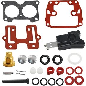 439076 Carburetor Rebuild Kit for Johnson Evinrude OMC 9.9-235 HP Outboard Engines 390241 387730 391343 18-7046