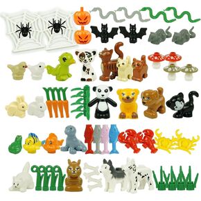 Friends Animals Figures Set, City Building Block Parts and Pieces, Farm Zoo Sea People Pets Animal Accessories Bricks Toy Gift for Kids, Educational Toys Fit with Major Brand