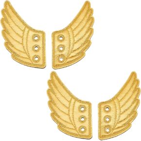 GORGECRAFT Shoe Wings Shiny Charms Attractive Angel Decorations Accessory for Daily Sports Style Collocation Fashion Roller Skate Shoes Canvas Sneaker Decor