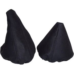 The Tuning-Shop Ltd Compatible with Shift & E Brake Boot for BMW E36 E46 1991-2005 Genuine Italian Black Faux Suede