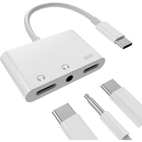Zoyuzan USB Type C to 3.5mm Headphone Jack Adapter, Supports 60W Fast Charging, Noise Reduction Technology, Compatible with Apple and Other Devices